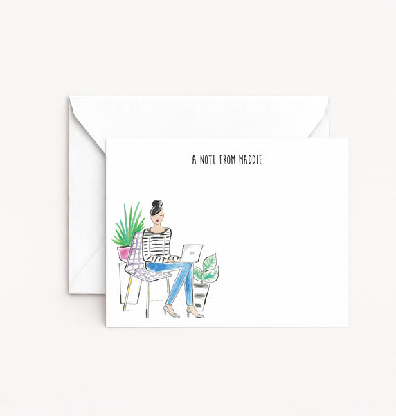 Plant Girl Boss Personalized Stationery