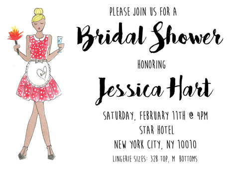 Housewife Bridal Shower Invitations