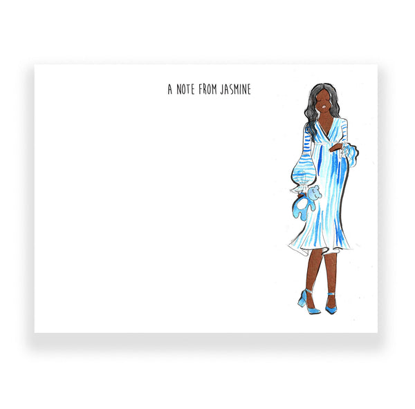 Baby Blue Personalized Stationery