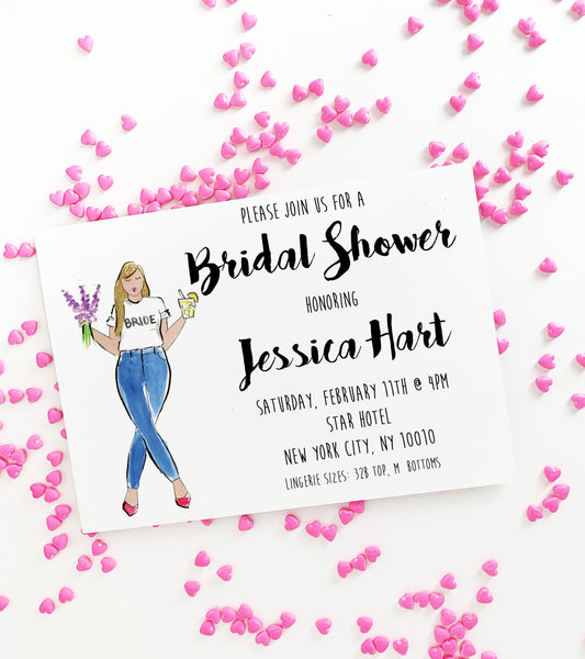Bride Babe Bridal Shower Invitations
