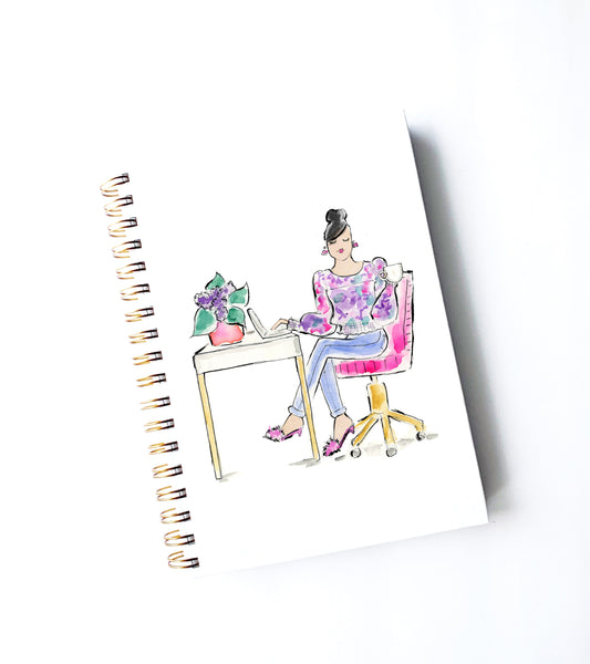 Fancy Office Girl Personalized Journal