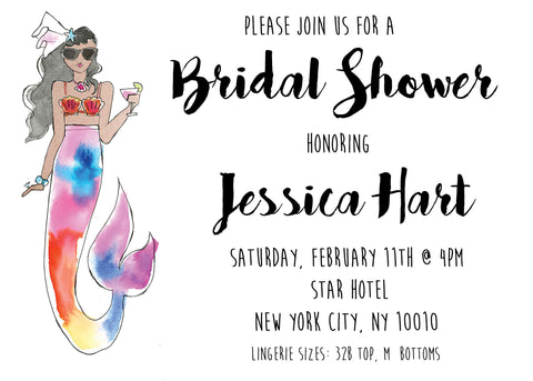 Mermaid Bridal Shower Invitations
