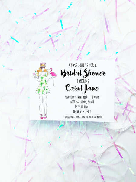 Palm Springs Bridal Shower Invitations