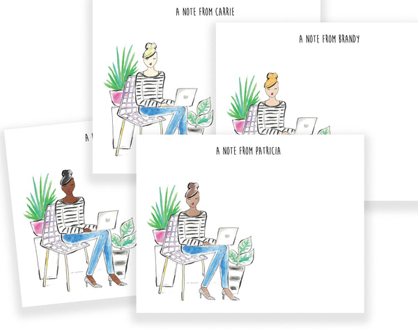 Plant Girl Boss Personalized Stationery
