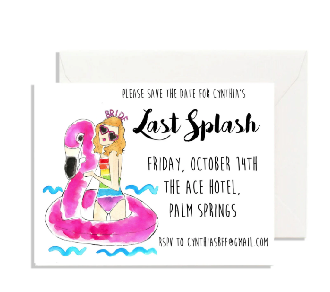 Last Splash Bridal Shower Invitations