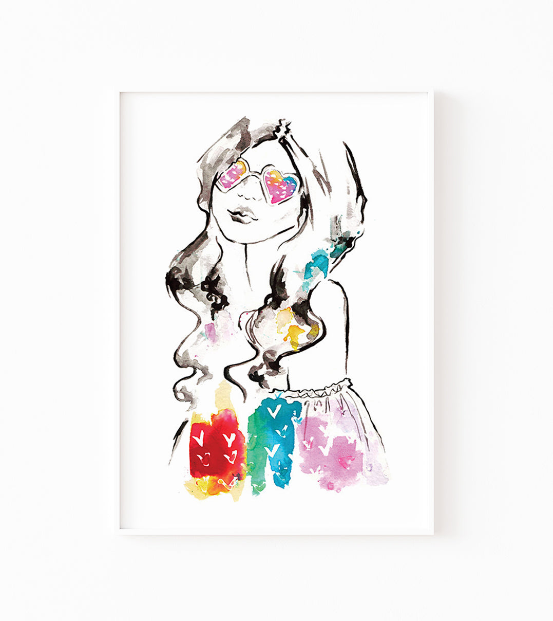Forever Summer Watercolor Fashion Illustration Print