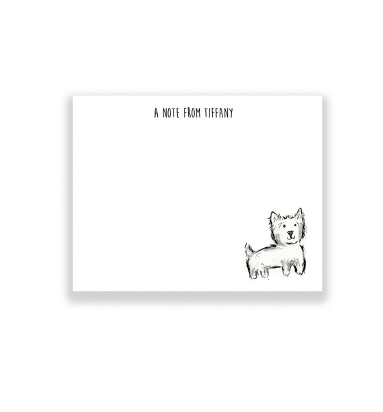 Westie Dog Personalized Stationery