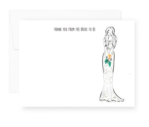 Thank you from the Bride to Be Note Card Set (Ready to Ship)