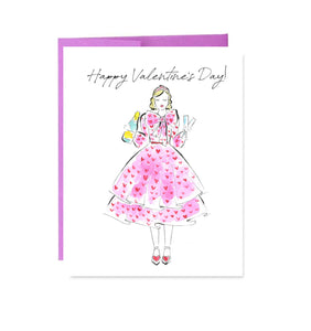 Happy Valentine's Day Champagne Card (blonde)
