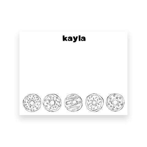 Coloring Donut Personalized Stationery
