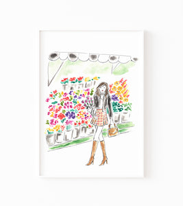 Flowers in Fall Art Print