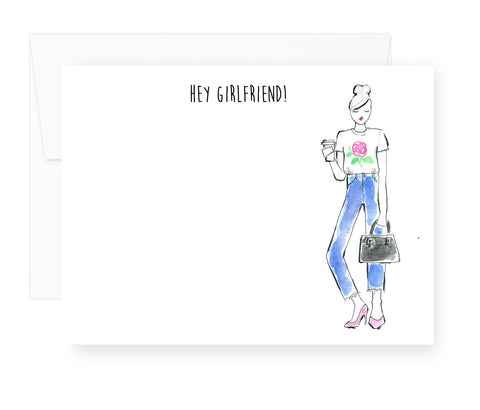 Hey Girlfriend Note Card Set (Ready To Ship)