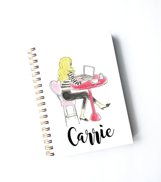 Cafe Girl Custom Journal