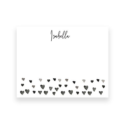 Mini Hearts Personalized Stationery