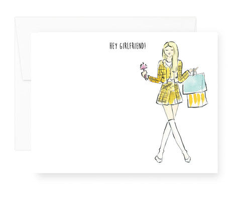 Hey Girlfriend Inspired Clueless Note Card Set (Ready To Ship)