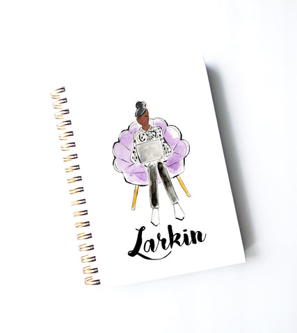 Laptop Girl Personalized Journal