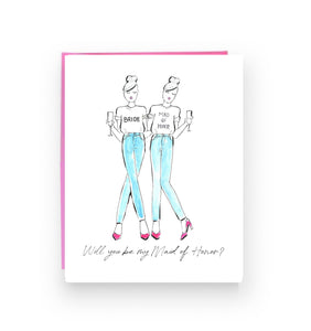 Will you be my Maid of Honor Greeting Card | Denim Girls (Ready to Ship)