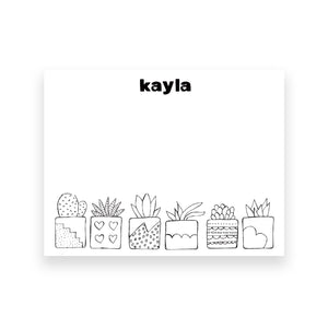Cute Plants Personalized Stationery