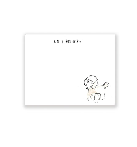 Poodle Dog Personalized Stationery