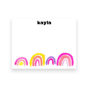 Watercolor Rainbows Personalized Stationery