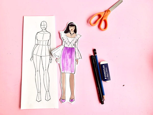 Fashion Drawing Online Course + Personalized Note Cards Bundle