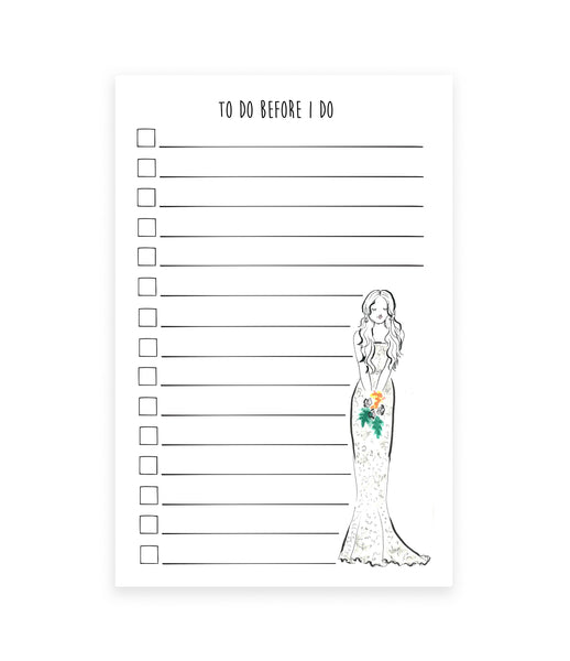 To do before "I do" Note Pad (Ready to Ship)