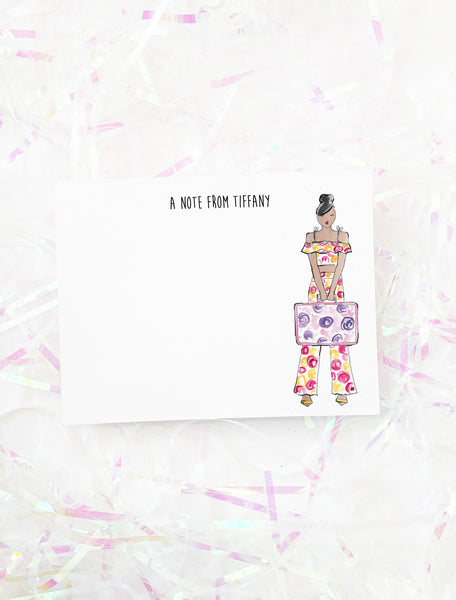 Bloom Where you Travel Girl Personalized Stationery