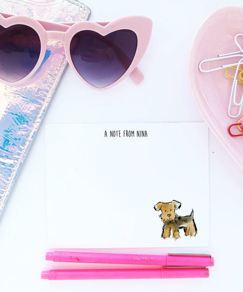 Welsh Terrior Dog Personalized Stationery