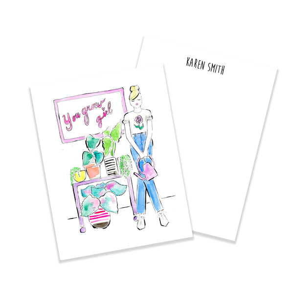 You Grow Girl Personalized Stationery