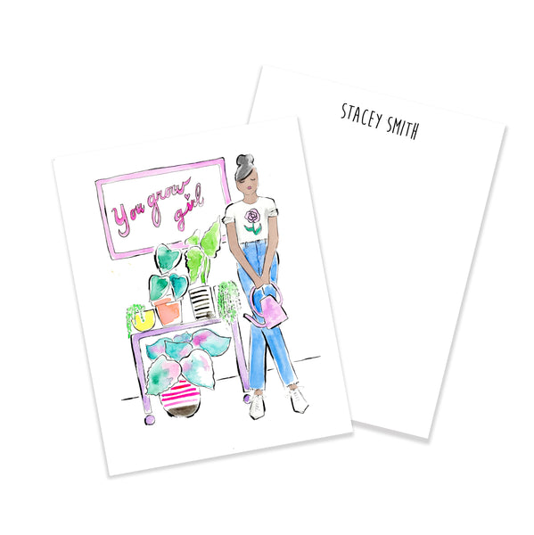You Grow Girl Personalized Stationery